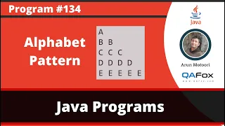 Java Program to print Alphabet Pattern A BB CCC DDDD EEEEE