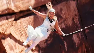 Bride And Groom Take The Plunge... Off A Cliff Edge