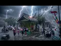 EXTREME WEATHER in Indonesia Heavy Rain and Thunderstorms in my village