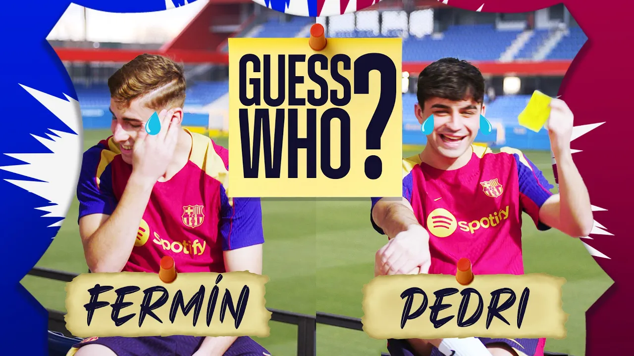 FERMÍN & PEDRI PLAY... GUESS WHO?? | FC Barcelona 👀🔵🔴