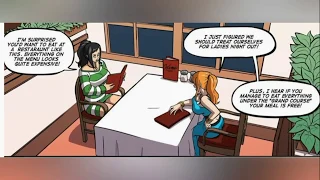 Belly stuffing comic Sanji and Nami Axel Rosered