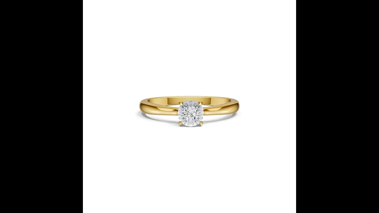 Sterling Silver Prong Round Lab-grown Diamond Ring