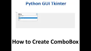 Combobox in Tkinter Python Tkinter GUI Tutorial part6