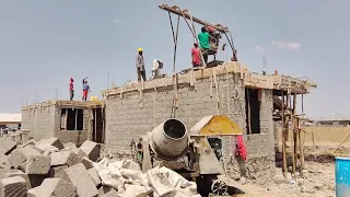 Upper floor slab casting Mavoko maisonette takes shape