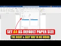 Set Letter Or A4 As Default In Word In Seconds