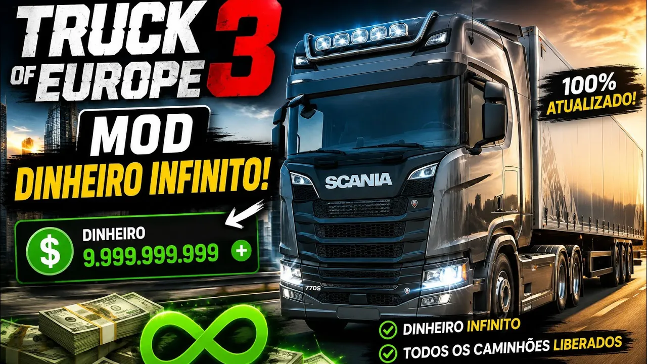 TRUCK OF EUROPE 3 MOD APK DINHEIRO INFINITO ATUALIZADO  (V 0.7.64)