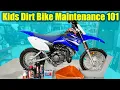 Kids dirt bike maintenance made simple Yamaha TTR 110 Oil Change Air Filter Battery Service