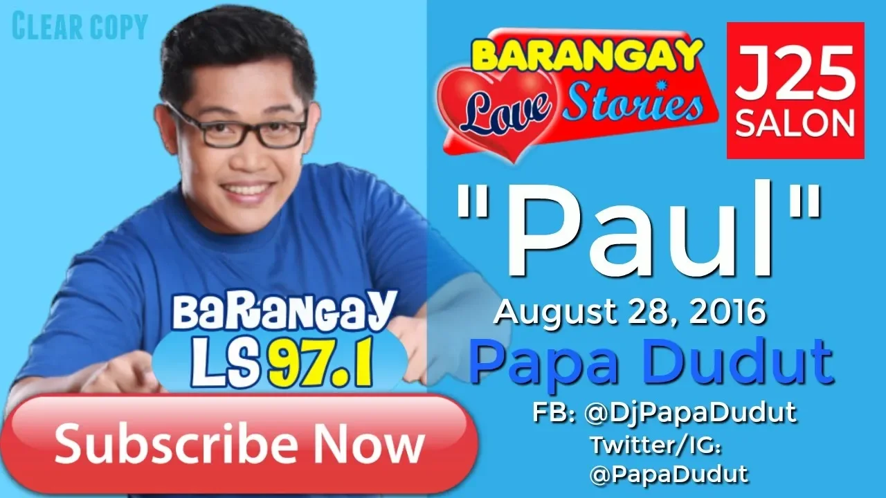 Barangay Love Stories August 28, 2016 Paul