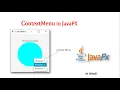 JavaFX Tutorial ContextMenu in JavaFX