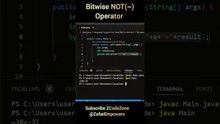 Java Bitwise Operators NOT this s how it works Codezone123 follow and subscribe