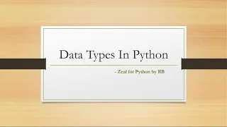 Tutorial 2 Data Types In Python Mutable Immutable Sequenced Based Data Types