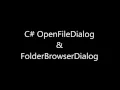 C Report vs OpenFileDialog FolderBrowserDialog