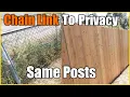 Chain Link Fence To New Privacy Using The Same Posts THE HANDYMAN
