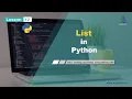 L12 Python list data structure Python Tutorial for Beginners