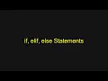 Python Tutorial - if elif else Statements