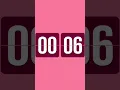 6 Seconds Countdown Timer Pink Theme Golden Timer