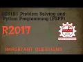 GE8151 Problem Solving and Python Programming PSPP