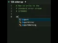 To print to the standard error stream stderr all you need is to import the sys module and call