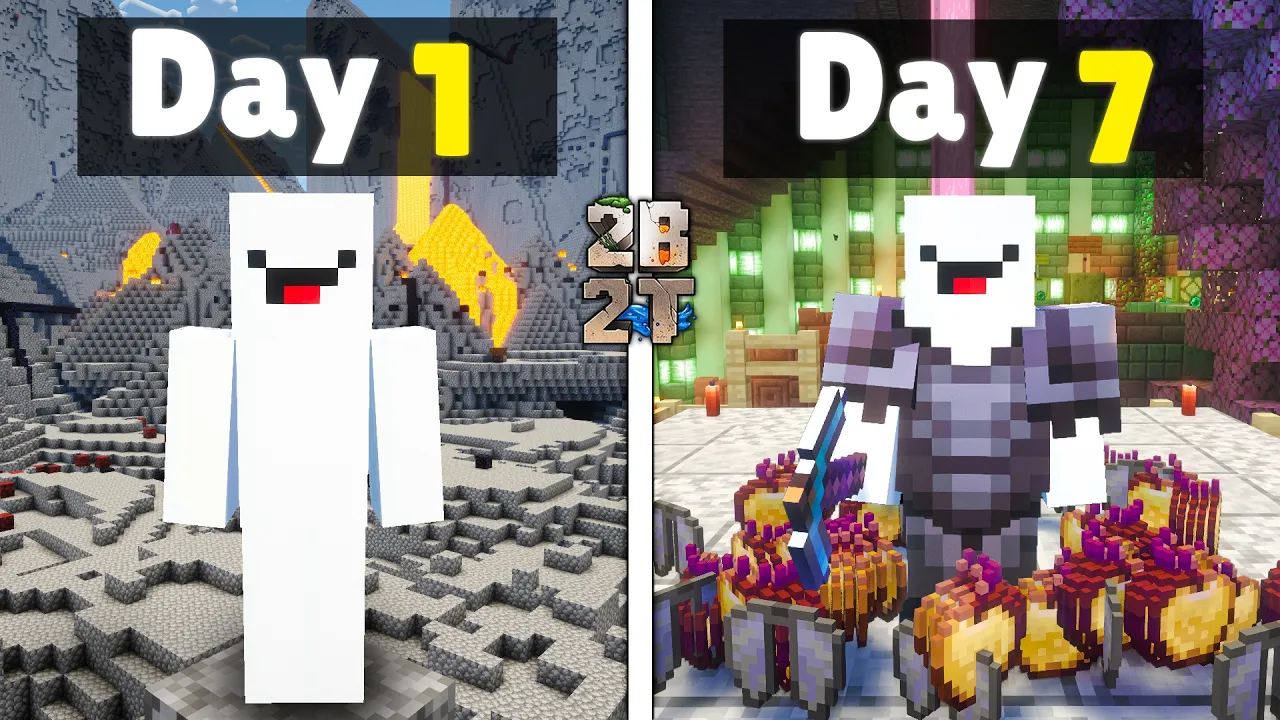 Can I Survive my First Week on Minecraft's Deadliest Server?