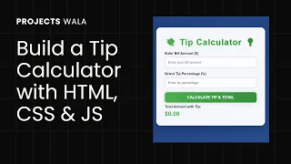 Build a Stunning Tip Calculator with HTML CSS JavaScript Beginner Web Dev Project