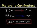 How To Convert From Meters to Centimeters and Centimeters to Meters