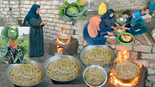 روتين مش كل من عمل كانون ورص الحلل والصحون حماتي حكمت بالمحشي علي الكانون 