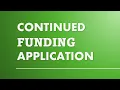Continued Funding Application FY 2025-26