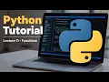 Python Tutorial for Beginners Lecture 11 Functions