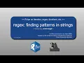 regex finding patterns in text strings