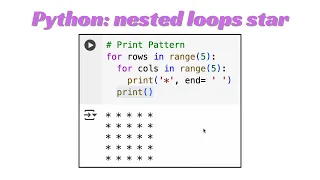 Python Lesson 30 Nested Loop Star Pattern