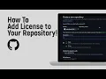 How to Add License to Your Repository in GitHub easy
