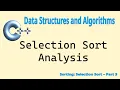 Data Structure Algorithm Selection Sort - Part 3 analysis