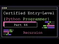 Certified Entry Level Python Programmer - Part 66