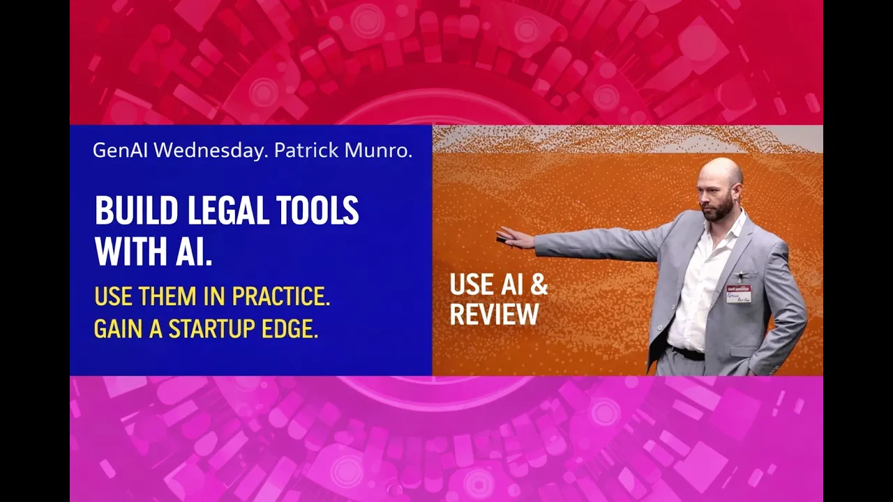 AI in Legal — Patrick Munro | GenAI Wednesday Munich