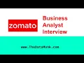 Zomato Business Analyst Interview Questions The Data Monk