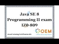 Java SE 8 Programmer II 1Z0-809 Training Verdien Uw Geavanceerde Java Certificering