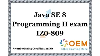 Java SE 8 Programmer II 1Z0-809 Training Verdien Uw Geavanceerde Java Certificering