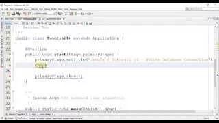 JavaFX 8 Tutorial 14 - SQLite Database Connection