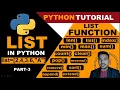 List Function Python List Function List Methods Python List Part 3 List Python List