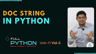 Python unit17 3 - What are docstrings in python docstring in python
