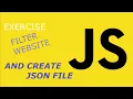 Scrape website data into JSON file - simple javascript exercise