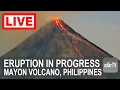 Live Now Mayon Volcano is Erupting in the Philippines in 4K Ultra-