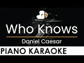 Lagu Daniel Caesar - Who Knows - Piano Karaoke Instrumental Cover with Lyrics