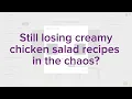 Recipe of the day Creamy Chicken Salad Recipe Editable Recipe Card TemplateNo Celery