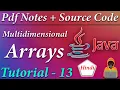 Multidimensional Arrays 2D 3D in JAVA JAVA Tutorial in Hindi Death Code