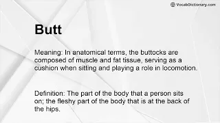Butt Meaning