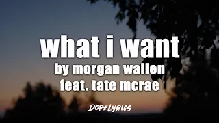 Morgan Wallen - What I Want (feat. Tate Mcrae)