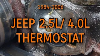 Download Jeep Cherokee: Thermostat Replacement Procedure ['84-'01 XJ] MJ, YJ, TJ, ZJ, WJ 4.0L/ 2.5L MP3