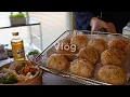 Air Fryer Grilled Rice Balls Heart Strawberry Sandwich Koji Karaage Bento Making Vlog