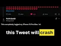 this Tweet will crash your browser